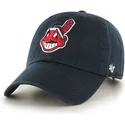 cappelli-curva-blu-marino-cinghia-regolabile-dei-cleveland-indians-mlb-di-47-brand