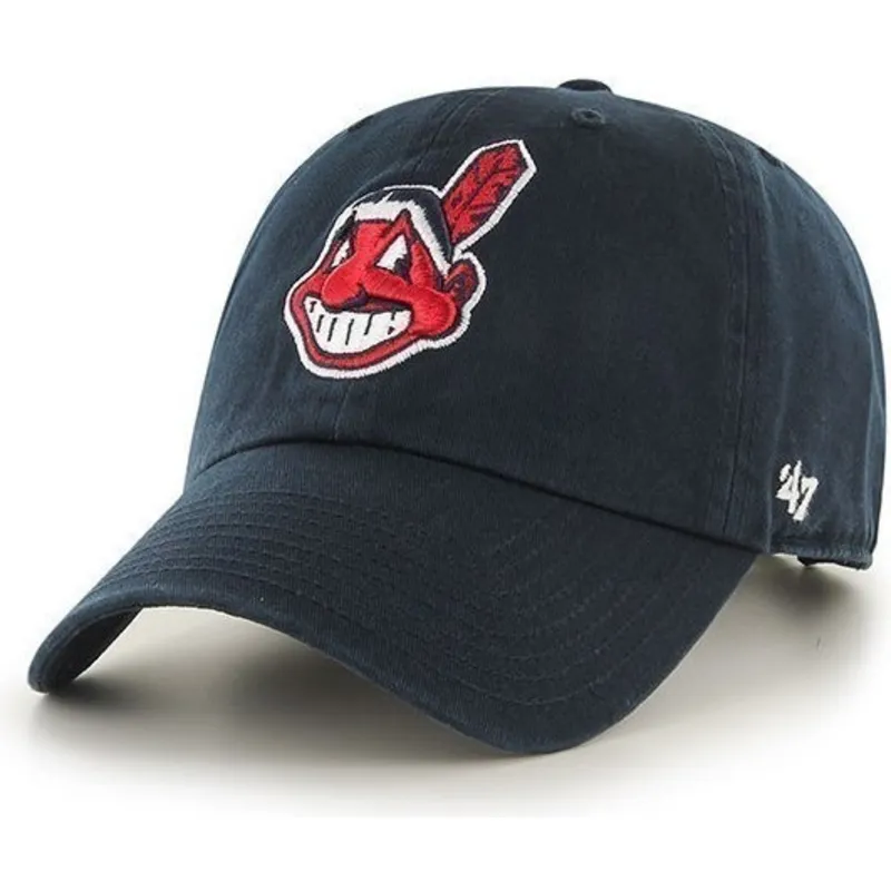 mutzen-gebogen-marineblau-verstellbares-band-der-cleveland-indians-mlb-von-47-brand