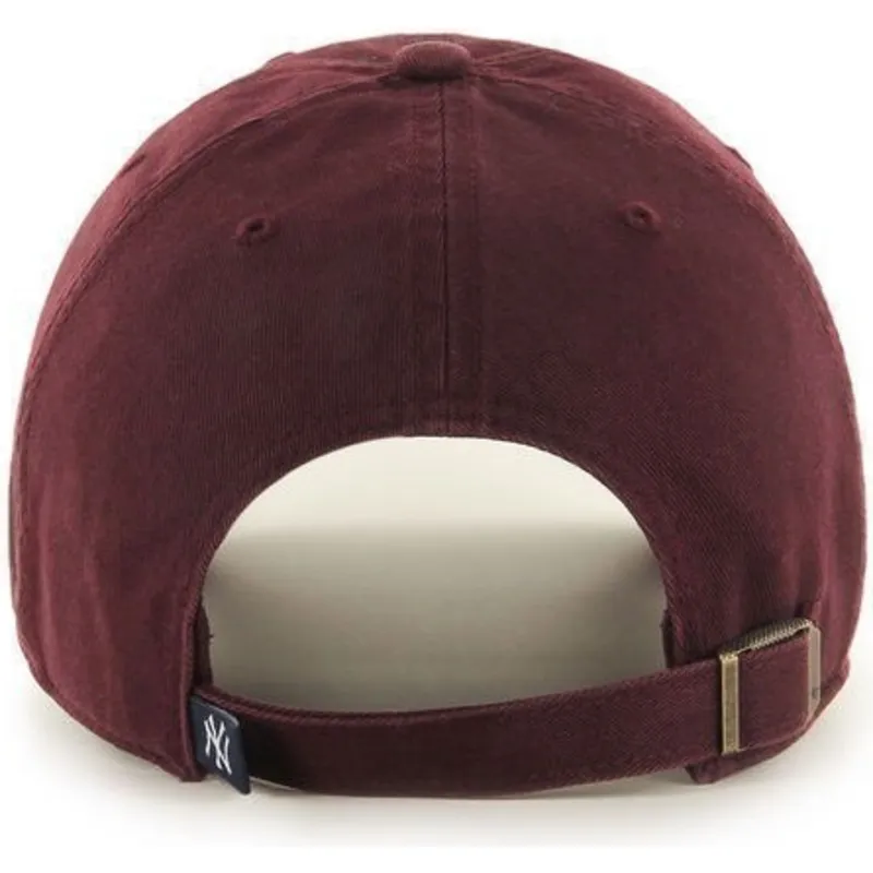 cappelli-curva-rosso-cinghia-regolabile-granate-granate-dei-new-york-yankees-mlb-di-47-brand