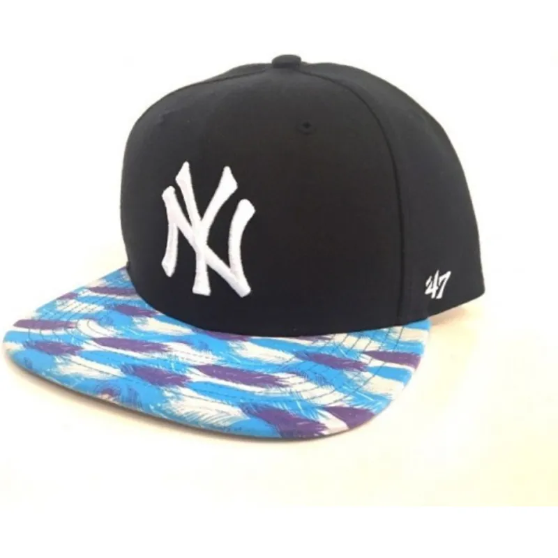 cappelli-piatta-blu-marino-snapback-estampado-en-la-dei-new-york-yankees-mlb-di-47-brand