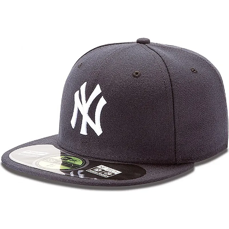 cappello-piatto-blu-navy-aderente-59fifty-authentic-on-field-dei-new-york-yankees-mlb-di-new-era
