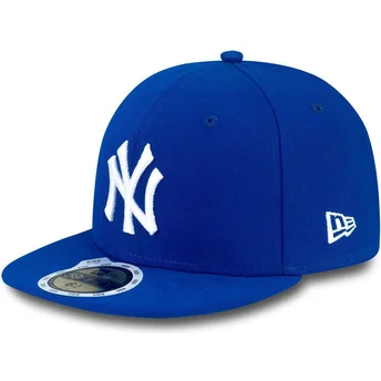 cappello-piatto-blu-chiuso-per-bambino-59fifty-essential-dei-new-york-yankees-mlb-di-new-era