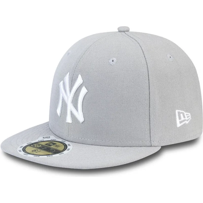 mutzen-flach-grau-angepasst-fur-kinder-59fifty-essential-der-new-york-yankees-mlb-von-new-era mutzen-flach-grau-angepasst-fur-kinder-59fifty-essential-der-new-york-yankees-mlb-von-new-era