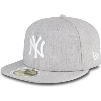 cappello-piatto-grigio-chiuso-per-bambino-59fifty-essential-new-york-yankees-mlb-di-new-era