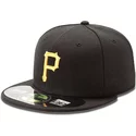 new-era-flat-brim-59fifty-authentic-on-field-pittsburgh-pirates-mlb-fitted-cap-schwarz
