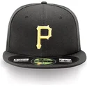 cappello-piatto-nero-chiuso-59fifty-authentic-on-field-dei-pittsburgh-pirates-mlb-di-new-era
