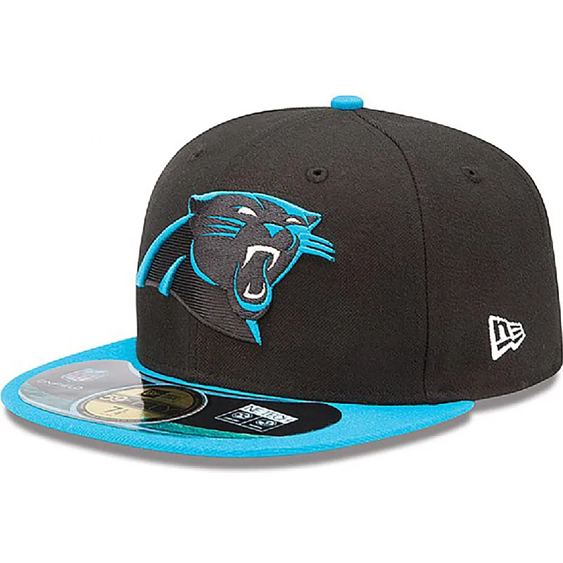 cappellino-piatto-nero-aderente-59fifty-authentic-on-field-game-dei-carolina-panthers-nfl-di-new-era
