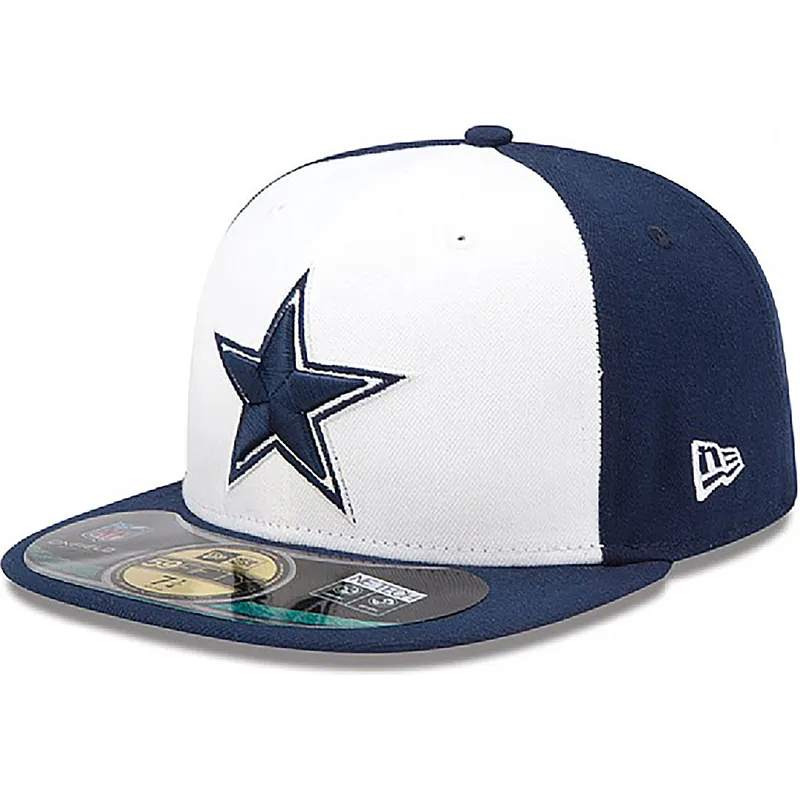 cappellino-piatto-blu-aderente-59fifty-authentic-on-field-game-dei-dallas-cowboys-nfl-di-new-era