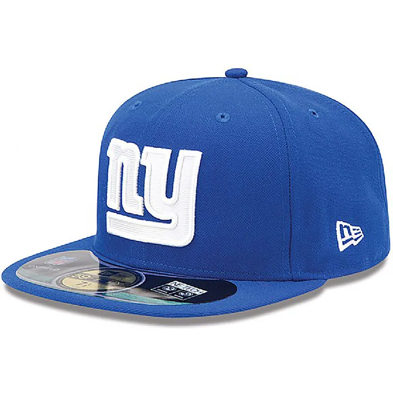 cappello-piatto-blu-aderente-59fifty-authentic-on-field-game-dei-new-york-giants-nfl-di-new-era