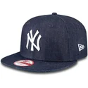 mutzen-flach-marineblau-snapback-9fifty-essential-denim-der-new-york-yankees-mlb-von-new-era