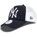 mutzen-gebogen-marineblau-snapback-clean-a-frame-der-new-york-yankees-mlb-von-new-era