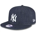 cappellino-snapback-piatto-blu-navy-per-bambino-9fifty-essential-denim-dei-new-york-yankees-mlb-di-new-era