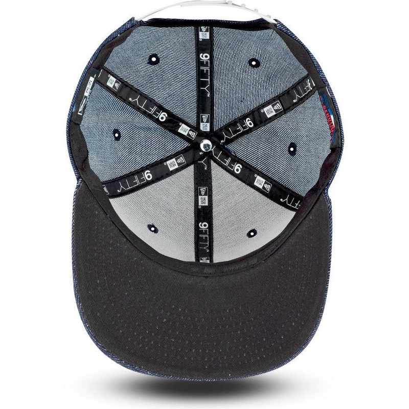 new-era-kinder-flat-brim-9fifty-essential-new-york-yankees-mlb-snapback-cap-marineblau